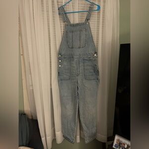 Women's Light Blue Denim Overalls